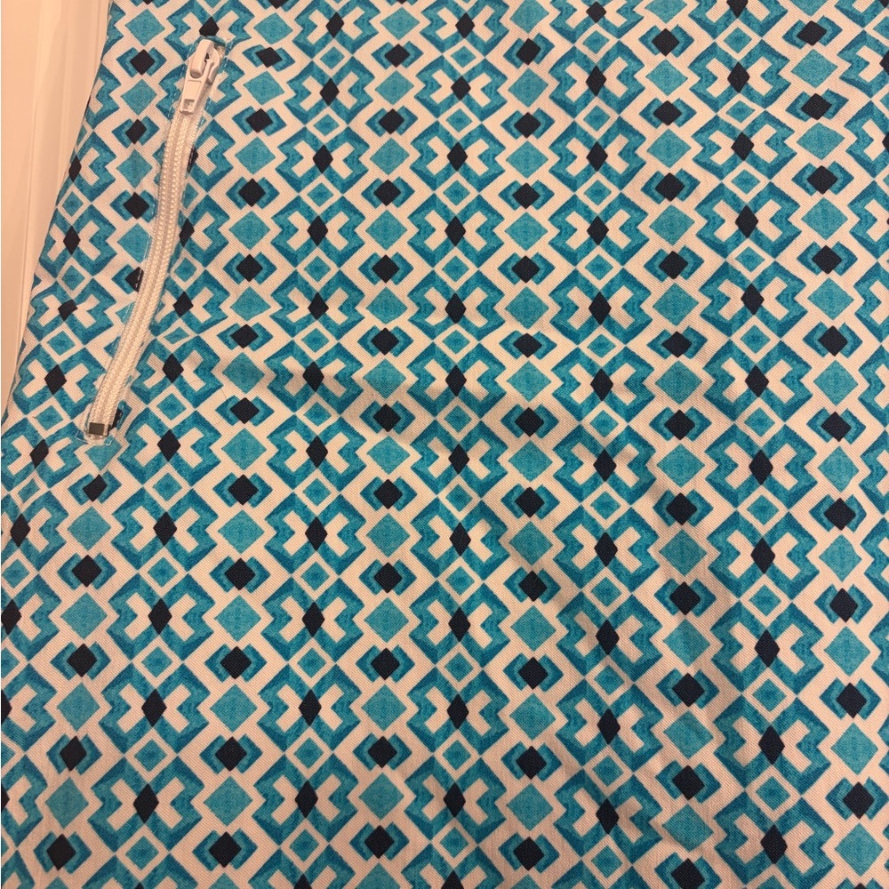 Ruby Rd. Blue Geometric Mini Skirt - Picture 2 of 8